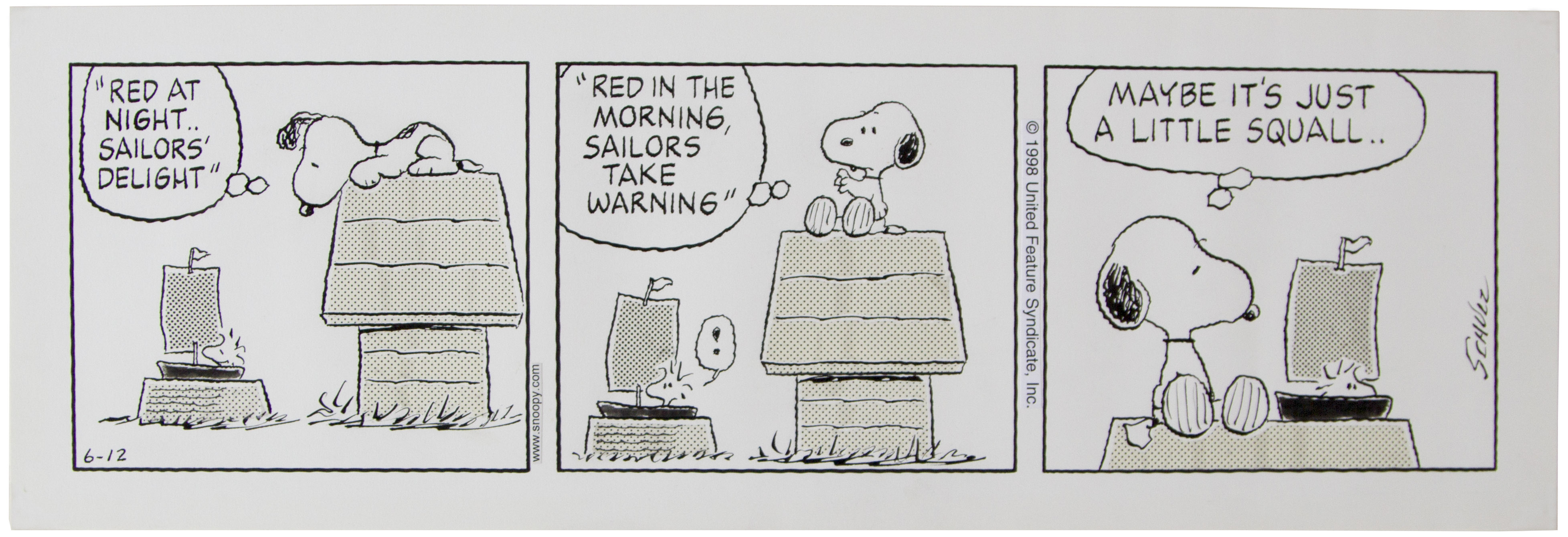 Lot Detail Charles Schulz HandDrawn ''Peanuts'' Comic Strip